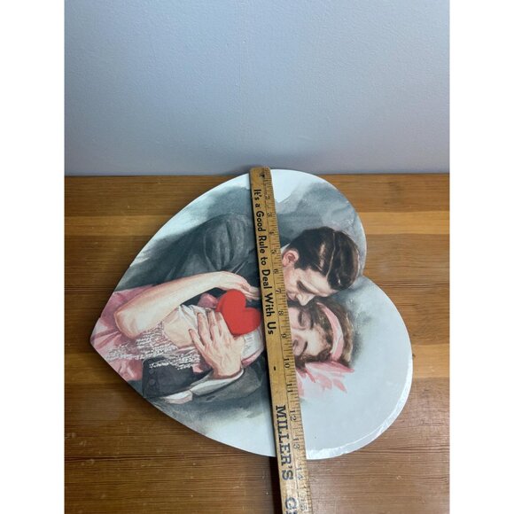 Vintage Valentine’s day empty chocolate heart box gift packaging man and women - Picture 5 of 5